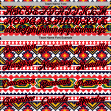 Load image into Gallery viewer, Custom Stitched White Black Yellow Green-Fire Red 3D Mexico Aztec Pattern Sports Pullover Sweatshirt Hoodie
