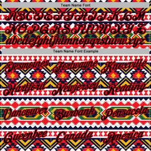 Custom Stitched White Black Yellow Green-Fire Red 3D Mexico Aztec Pattern Sports Pullover Sweatshirt Hoodie
