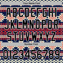 Load image into Gallery viewer, Custom Stitched Navy Black Red-White 3D Mexico Aztec Pattern Sports Pullover Sweatshirt Hoodie
