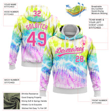 Загрузить изображение в средство просмотра галереи, Custom Stitched Tie Dye Pink-White 3D Sports Pullover Sweatshirt Hoodie
