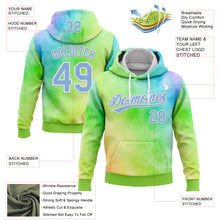 Загрузить изображение в средство просмотра галереи, Custom Stitched Tie Dye Light Blue-White 3D Sports Pullover Sweatshirt Hoodie
