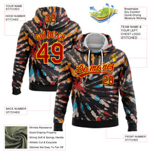 Загрузить изображение в средство просмотра галереи, Custom Stitched Tie Dye Red-Yellow 3D Sports Pullover Sweatshirt Hoodie
