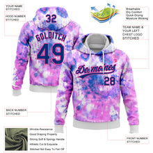 Загрузить изображение в средство просмотра галереи, Custom Stitched Tie Dye Royal-Pink 3D Sports Pullover Sweatshirt Hoodie
