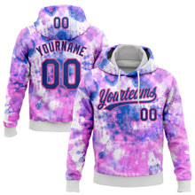 Загрузить изображение в средство просмотра галереи, Custom Stitched Tie Dye Royal-Pink 3D Sports Pullover Sweatshirt Hoodie
