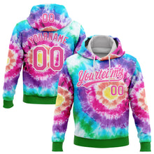 Загрузить изображение в средство просмотра галереи, Custom Stitched Tie Dye Pink-White 3D Sports Pullover Sweatshirt Hoodie
