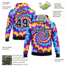 Загрузить изображение в средство просмотра галереи, Custom Stitched Tie Dye Black-White 3D Sports Pullover Sweatshirt Hoodie
