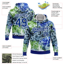 Загрузить изображение в средство просмотра галереи, Custom Stitched Tie Dye Royal-White 3D Sports Pullover Sweatshirt Hoodie
