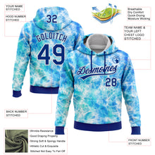 Загрузить изображение в средство просмотра галереи, Custom Stitched Tie Dye Royal-White 3D Sports Pullover Sweatshirt Hoodie
