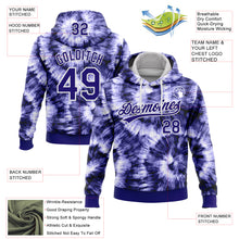 Загрузить изображение в средство просмотра галереи, Custom Stitched Tie Dye Dark Purple-White 3D Sports Pullover Sweatshirt Hoodie
