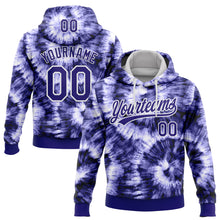 Загрузить изображение в средство просмотра галереи, Custom Stitched Tie Dye Dark Purple-White 3D Sports Pullover Sweatshirt Hoodie
