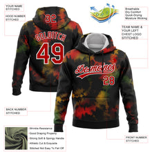 Загрузить изображение в средство просмотра галереи, Custom Stitched Tie Dye Red-White 3D Sports Pullover Sweatshirt Hoodie
