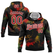 Загрузить изображение в средство просмотра галереи, Custom Stitched Tie Dye Red-White 3D Sports Pullover Sweatshirt Hoodie
