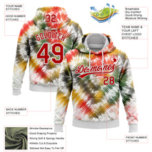 Загрузить изображение в средство просмотра галереи, Custom Stitched Tie Dye Red-White 3D Sports Pullover Sweatshirt Hoodie
