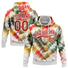 Загрузить изображение в средство просмотра галереи, Custom Stitched Tie Dye Red-White 3D Sports Pullover Sweatshirt Hoodie
