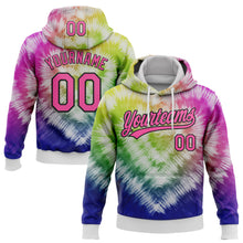 Загрузить изображение в средство просмотра галереи, Custom Stitched Tie Dye Pink-Black 3D Sports Pullover Sweatshirt Hoodie
