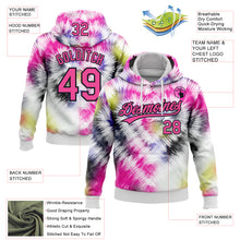 Загрузить изображение в средство просмотра галереи, Custom Stitched Tie Dye Pink-Black 3D Sports Pullover Sweatshirt Hoodie
