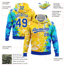 Загрузить изображение в средство просмотра галереи, Custom Stitched Tie Dye Thunder Blue-White 3D Sports Pullover Sweatshirt Hoodie
