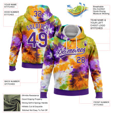 Загрузить изображение в средство просмотра галереи, Custom Stitched Tie Dye Purple-White 3D Sports Pullover Sweatshirt Hoodie
