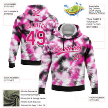 Laden Sie das Bild in den Galerie-Viewer, Custom Stitched Tie Dye Hot Pink-White 3D Sports Pullover Sweatshirt Hoodie
