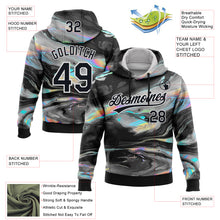 Загрузить изображение в средство просмотра галереи, Custom Stitched Black White 3D Pattern Design Abstract Psychedelic Fluid Art Sports Pullover Sweatshirt Hoodie
