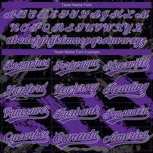 Загрузить изображение в средство просмотра галереи, Custom Stitched Black Purple Gray-Steel Gray 3D Pattern Design Splash Sports Pullover Sweatshirt Hoodie
