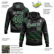 Загрузить изображение в средство просмотра галереи, Custom Stitched Black Green Steel Gray-White 3D Pattern Design Splash Sports Pullover Sweatshirt Hoodie
