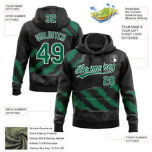 Загрузить изображение в средство просмотра галереи, Custom Stitched Black Kelly Green Steel Gray-White 3D Pattern Design Splash Sports Pullover Sweatshirt Hoodie
