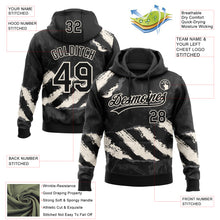 Загрузить изображение в средство просмотра галереи, Custom Stitched Black Cream-Steel Gray 3D Pattern Design Splash Sports Pullover Sweatshirt Hoodie
