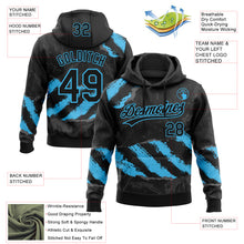 Загрузить изображение в средство просмотра галереи, Custom Stitched Black Sky Blue-Steel Gray 3D Pattern Design Splash Sports Pullover Sweatshirt Hoodie
