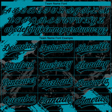 Загрузить изображение в средство просмотра галереи, Custom Stitched Black Teal-Steel Gray 3D Pattern Design Splash Sports Pullover Sweatshirt Hoodie
