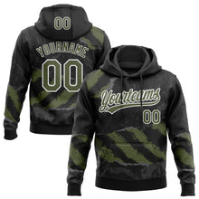 Загрузить изображение в средство просмотра галереи, Custom Stitched Black Olive Steel Gray-White 3D Pattern Design Splash Sports Pullover Sweatshirt Hoodie
