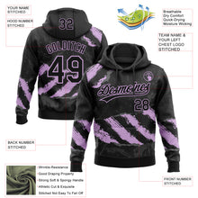Загрузить изображение в средство просмотра галереи, Custom Stitched Black Light Purple-Steel Gray 3D Pattern Design Splash Sports Pullover Sweatshirt Hoodie
