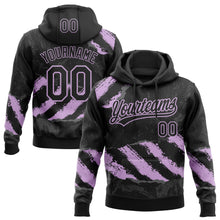 Загрузить изображение в средство просмотра галереи, Custom Stitched Black Light Purple-Steel Gray 3D Pattern Design Splash Sports Pullover Sweatshirt Hoodie
