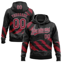 Загрузить изображение в средство просмотра галереи, Custom Stitched Black Crimson Steel Gray-Gray 3D Pattern Design Splash Sports Pullover Sweatshirt Hoodie
