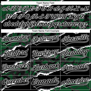 Custom Stitched Black Green-White 3D Pattern Design Torn Paper Style Sports Pullover Sweatshirt Hoodie