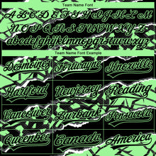 Load image into Gallery viewer, Custom Stitched Black Pea Green-White 3D Pattern Design Torn Paper Style Sports Pullover Sweatshirt Hoodie
