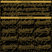 Загрузить изображение в средство просмотра галереи, Custom Stitched Black Old Gold 3D Pattern Design Line Sportswear Pullover Sweatshirt Hoodie
