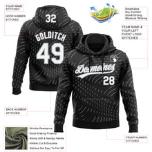 Загрузить изображение в средство просмотра галереи, Custom Stitched Black White-Gray 3D Pattern Design Line Sportswear Pullover Sweatshirt Hoodie
