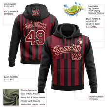 Загрузить изображение в средство просмотра галереи, Custom Stitched Black Crimson-Cream 3D Pattern Design Line Sportswear Pullover Sweatshirt Hoodie

