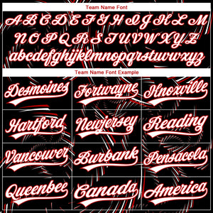 Custom Stitched Black White-Red 3D Pattern Design Line Sportswear Pullover Sweatshirt Hoodie