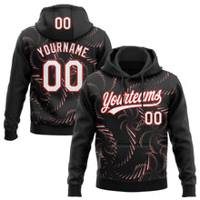 Загрузить изображение в средство просмотра галереи, Custom Stitched Black White-Red 3D Pattern Design Line Sportswear Pullover Sweatshirt Hoodie
