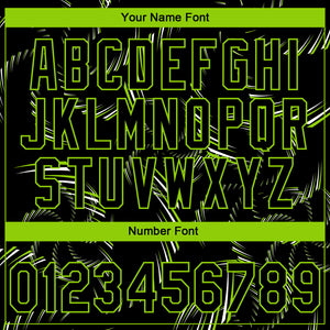 Custom Stitched Black Neon Green-White 3D Pattern Design Line Sportswear Pullover Sweatshirt Hoodie