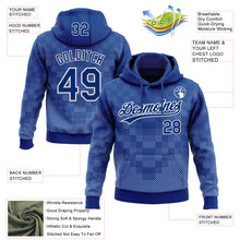 Загрузить изображение в средство просмотра галереи, Custom Stitched Royal White 3D Pattern Design Line Sportswear Pullover Sweatshirt Hoodie
