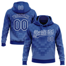 Загрузить изображение в средство просмотра галереи, Custom Stitched Royal White 3D Pattern Design Line Sportswear Pullover Sweatshirt Hoodie
