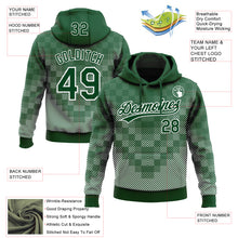 Загрузить изображение в средство просмотра галереи, Custom Stitched Green White 3D Pattern Design Line Sportswear Pullover Sweatshirt Hoodie
