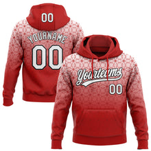 Загрузить изображение в средство просмотра галереи, Custom Stitched Red White-Black 3D Pattern Design Gradient Line Sportswear Pullover Sweatshirt Hoodie
