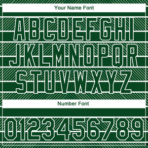 Custom Stitched Green White 3D Pattern Design Line Sportswear Pullover Sweatshirt Hoodie