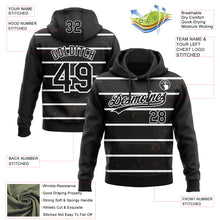 Загрузить изображение в средство просмотра галереи, Custom Stitched Black White 3D Pattern Design Line Sportswear Pullover Sweatshirt Hoodie
