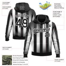 Загрузить изображение в средство просмотра галереи, Custom Stitched Black White 3D Pattern Design Line Sportswear Pullover Sweatshirt Hoodie
