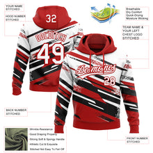 Загрузить изображение в средство просмотра галереи, Custom Stitched Red White-Black 3D Pattern Design Line Sportswear Pullover Sweatshirt Hoodie
